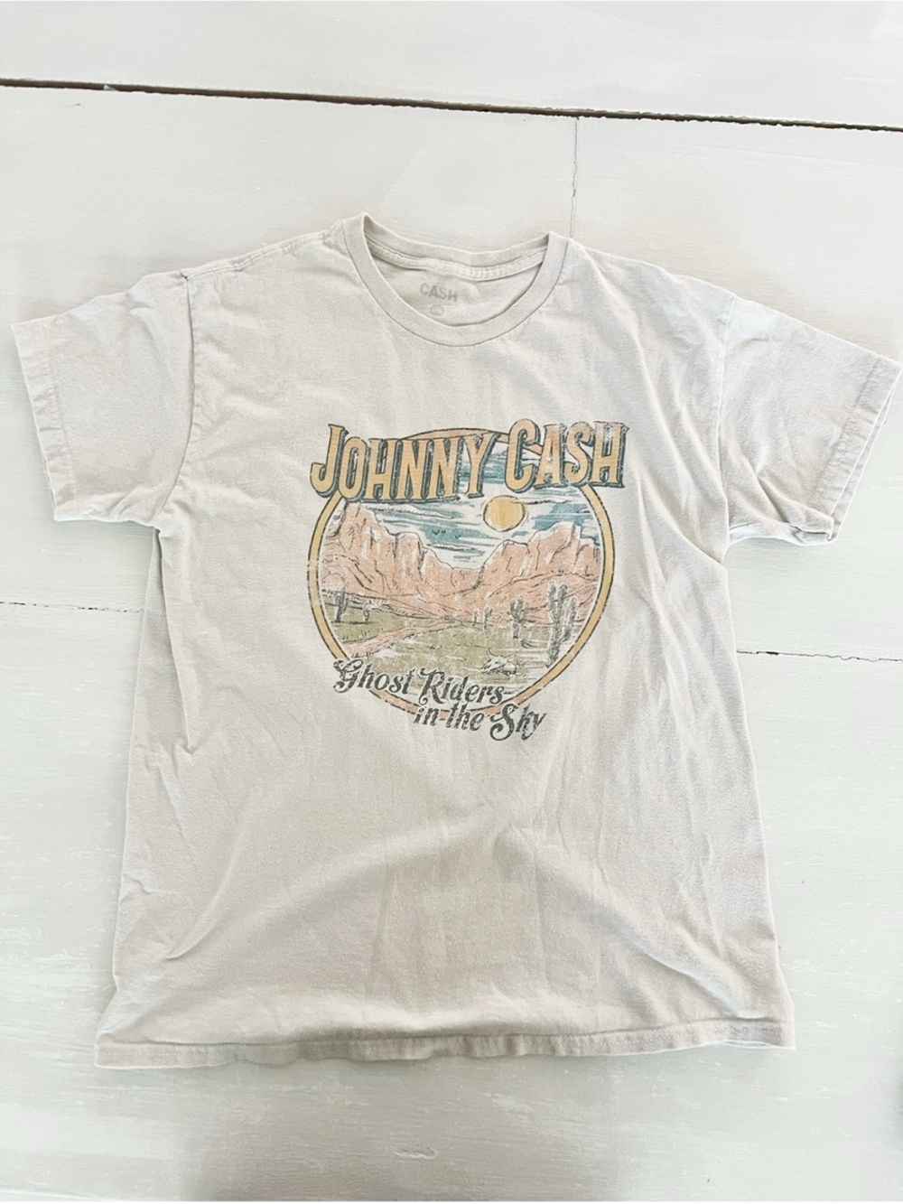 Johnny Cash Ghost Riders in the Sky T-Shirt Size M Vintage Western Graphic
